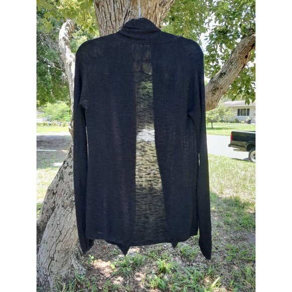 Banana Republic Easy Open Linen-Blend Cardigan Black Size M - Picture 5 of 9